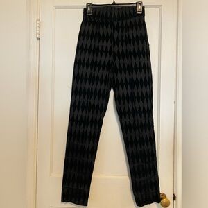 Laura Byrnes High Waisted Trousers in Flocked Harlequin